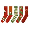 メンズソックスurgotブランド1pair men funny santa claus santa claus snow cotton happy cartoon sokken