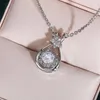 Chaînes VAGZEB Ly goutte d'eau pendentif collier femmes avec brillant cubique zircone fantaisie femme pour fête bijoux cadeau d'anniversaire