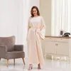 Etnische Kleding Ramadan Eid Satijn Abaya Dubai Moslim Mode Hijab Jurk Turkije Lange Jurken Islamitische Effen Abaya Voor Vrouwen Kaftan Gewaad