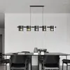 샹들리에 현대 스타일 LED 부엌 식당 테이블 사무실 검은 구리 천장 펜던트 램프 실내 고급 조명