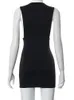 Basic Casual Dresses Sleeveless Sexy Bodycon Mini Dres 2023 Summer Fashion Black Tight Short Tank Female African Party Club Outfits 230715