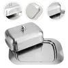 Dinnerware Sets Tray Lid Retainer Butter Keeper Storage Convenient Dish Accessory Stainless Steel