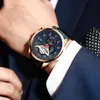 Curren Business Men's Watch New Fashion Blue Quartz. Начатые часы спортивные хронограф с нержавеющей сталь