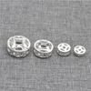 Lösa ädelstenar 4st av 925 Sterling Silver Coin Tire Spacer Beads 2-sidiga för halsbandsarmband