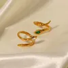 Naszyjniki wiszące Nowy styl kształt węża Nieregularny płyn lawowy metal błyszczącego sześcien cyrkonu 18 -krotnie złota Pierścień otwierająca ze stali nierdzewnej