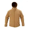 Giacche da caccia Giacca mimetica impermeabile da uomo Soft Shell Outdoor Tactical Mountaineering Warm Fleece Charging