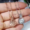 Chaînes VAGZEB Ly goutte d'eau pendentif collier femmes avec brillant cubique zircone fantaisie femme pour fête bijoux cadeau d'anniversaire