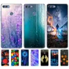 Cover Custodia per telefono per Huawei P Smart 2018 Enjoy 7S Soft Tpu Cover posteriore in silicone 360 Stampa protettiva completa TransparenT Coque