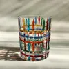 Vinglasögon handmålade italienska målat glas hem retro whisky dricka juice dryck kopp bar nattklubb cocktail