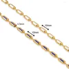 Chains Wholesale 1m/lot Stainless Steel Gold Enamel Link Colorful Beaded Fit For Women Jewelry Making Findings
