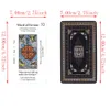 Jeux de plein air Activités Tarot Cartes de haute qualité Dnd Deck Box 12x7cm Grande taille Prédictions uniques Black Moon Divination Classic Astrologia 230715