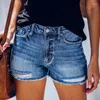 Женские шорты Liooil Sexy Cut Off Rathed Denim Женщины с высокой талией уличная одея