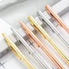 5pcs Lüks Özelleştirilmiş Logo Beyin Pens Metal Top Pen SchoolOffice Malzemeleri Hediyeler Graved İsimler