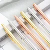 5st Luxury Anpassad logotyp Bollpoint Pennor Metal Ball Pen School Office Supplies Gift Annonsering Graverade namn