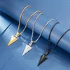 Pendant Necklaces Hip Hop Arrow High Quality Shiny Stainless Steel Necklace Men's Ninja Cool Boy Accessories