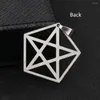 Hanger Kettingen Roestvrij Staal Wicca Gothic Holle Pentagram Ster Pentagram Satan Demon Ketting Hekserij Charmes Vrouw Sieraden Maken