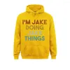 Hoodies voor mannen I'm Jake Doing Things Funny First Name Hooded Pullover Discount Sweatshirts Hip Hop Chinese Style Hoods