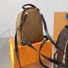 AWith the box Hohe Qualität Mode Pu Leder PALM SPRINGS Mini größe Frauen Tasche Kinder Schule Taschen Rucksack Federn Dame Tasche reisetasche Rucksack Stil M44873 M44872