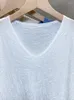 T-shirts pour femmes BOBOKATEER Solid Casual T-shirt ample Poleras Mujer Camisetas V Neck Jacquard Knit Tee Shirt Femme Top à manches courtes Femme