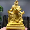 Ashtrays Solid wood Guan Gong sitting statue Handcarved Modern art sculpture Decorative figurine of mythical character home living room x0627