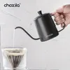 1 bouilloire à café en acier inoxydable 304 avec couvercle, outil de fabrication de café, 350 ml/12 oz, 600 ml/20 oz petit col de cygne pour bouilloire à café