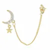 Dangle Oorbellen Mode Goud Kleur Maan Ster Clip Oor Voor Vrouwen Eenvoudige Nep Kraakbeen Lange Kwast Ketting CuffJewelry