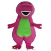 2018 High quality Profession Barney Dinosaur Mascot Costumes Halloween Cartoon Adult Size Fancy Dress294P