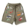 Amerikaanse Graffiti Gedrukte Shorts Voor Heren Cargo Short Zomer Dames Losse Oversized Sport Rechte Basketbal Freestyle