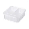 Garrafas de armazenamento Caixa de geladeira transparente Recipientes de frutas para geladeira Keep Fresh Organizador Dreno 4 compartimentos Vegetal