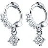 Boucles d'oreilles créoles MloveAcc Mode féminine Argent sterling 925 Petit CZ pour filles Bijoux en argent sterling