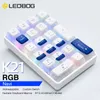 キーボードLeobog K21 Bluetooth Number Pad Mechanical Numeric Keypad 21 Key Transparent Poshop Accounting Numpad Gaming Keyboard 230715