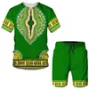 Tracki męskie Summer 3D African Print Casual Men Suits Para strojów styl vintage Hip Hop T Shorty Shorts Malefemale Tracksuit 230715