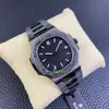 DIW 5711 Watch 324 Mechanical Movement Carbon Fiber Shell Diameter 40MM Black Dial Sapphire Crystal Glass Super Luminous Waterproof