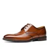 Sapatos sociais masculinos lisos italianos luxuosos couro de vaca genuíno 2023 estilista verão dedo do pé pontudo preto Derby casamento social sapatos masculino