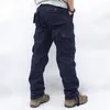 Men's Pants Cargo Men Military Work Overalls Loose Straight Tactical Trousers Multi Pocket Baggy Casual Cotton Army Slacks 44 230715