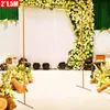 2x1.5m Wedding Arch Square Iron Backdrop Gold Stand Props Flower Rack Birthday Party Decoration Supplies