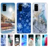For Huawei Honor View 30 V30 Case TPU Soft Silicon Cover PRO Capa Marble Snow Flake Winter Christmas