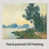 Toile impressionniste Art Le chemin de halage à Granval Claude Monet Peinture à l'huile Paysage fait à la main Décor de chambre à coucher moderne