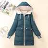 Women's Trench Coats 2023 Winter Jacket Women Parka Fashion Long Coat Hooded Parkas Loose Warm Snow Wear Cotton Padded Clothes