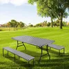 Table Cloth Waterproof Anti-slip Stain Resistant Fitted Picnic Cover For Outdoor Holiday Disposable