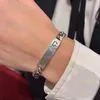 Klasik Bangles Designer Gümüş Bilezik Titanyum Çelik Modeli Moda Bileklik Kafatası Bilezikleri Kadınlar Erkekler Serin Takı Hediyesi C80009