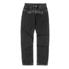 Vrouwen jeans ontwerper Vetements jeans denim broek mannen vrouwen hoge kwaliteit brief borduurwerk knoppen zak blauwe vtm broek 406 729