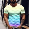 T-shirt da uomo T-shirt estiva T-shirt oversize Stampa a contrasto superiore Camicia slim fit Punk Manica corta Casual Abbigliamento maschile Designer Streetwear