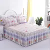 Nordic Romantisch Bloempatroon Beddengoed sets katoen Verstoorde Bed Rok Queen Covers Laken Woondecoratie211t