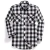 Men s T Shirts Men Casual Plaid Flannel Shirt Long Sleeved Chest Two Pocket Design Fashion Printed Button USA SIZE S M L XL 2XL 230715