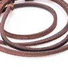 Halsbanden Slip Lead Leash Kwaliteit Handgemaakte Real Leather Rope Chain Collar Geen trekken Puppy Pug Training Loop