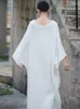 Abiti casual Abito retrò allentato Donna 2023 Estate Autunno O-Collo a maniche lunghe Zen Dance Yoga Meditation Practice Robe