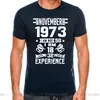 Camisetas masculinas Tenho 18 anos e 32 anos de experiência em 1973, novembro, setembro, outubro, dezembro, janeiro, fevereiro, março, abril, maio, junho, julho, agosto, 50º nascimento