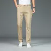 Pantaloni da uomo di alta qualità di lusso dritto tailleur uomo in fibra di bambù designer primavera estate elegante casual lungo formale pantaloni uomo 230715