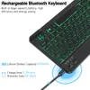 Tangentbordmuskombinationer RGB Bluetooth -tangentbord och musuppladdningsbar trådlöst tangentbord mus ryska spainsh bakgrundsbelysning tangentbord för iPad surfplatta bärbar dator 230715